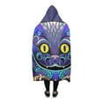 thumbnail image 3 of ASHLEIGH Comfortable Hooded Throw Wrap Cheshire Cat And Ivy Floral Pattern Wearable Blanket 56x80 Inch, 3 of 3