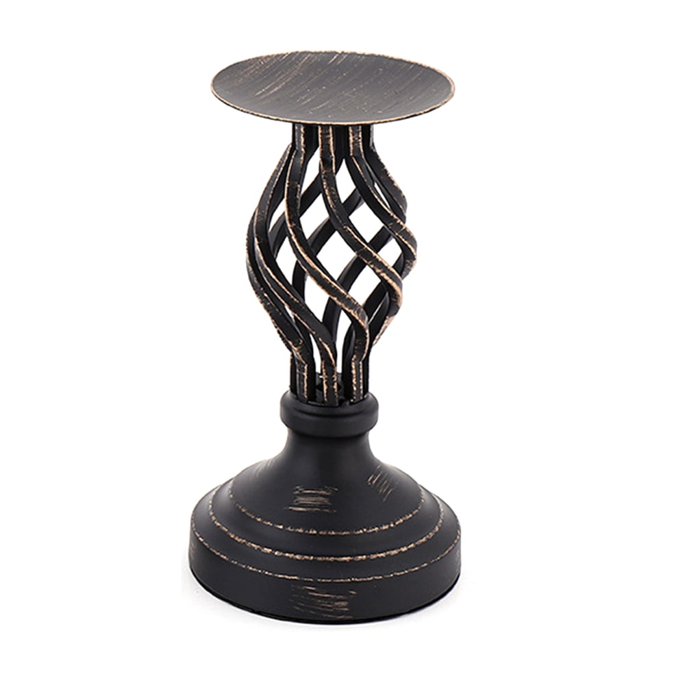 Decorative Candle Holder, Metal Pillar Romantic Candlesticks, for