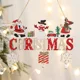 thumbnail image 4 of Adornos colgantes de madera de Papá Noel con gnomo 2024, decoraciones navideñas para la puerta del hogar, colgantes para árboles de Navidad, Navidad, Año Nuevo, 4 of 5