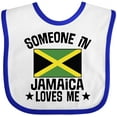 thumbnail image 3 of Inktastic Jamaican Vacation Someone in Jamaica Loves Me Boys or Girls Baby Bib, 3 of 4