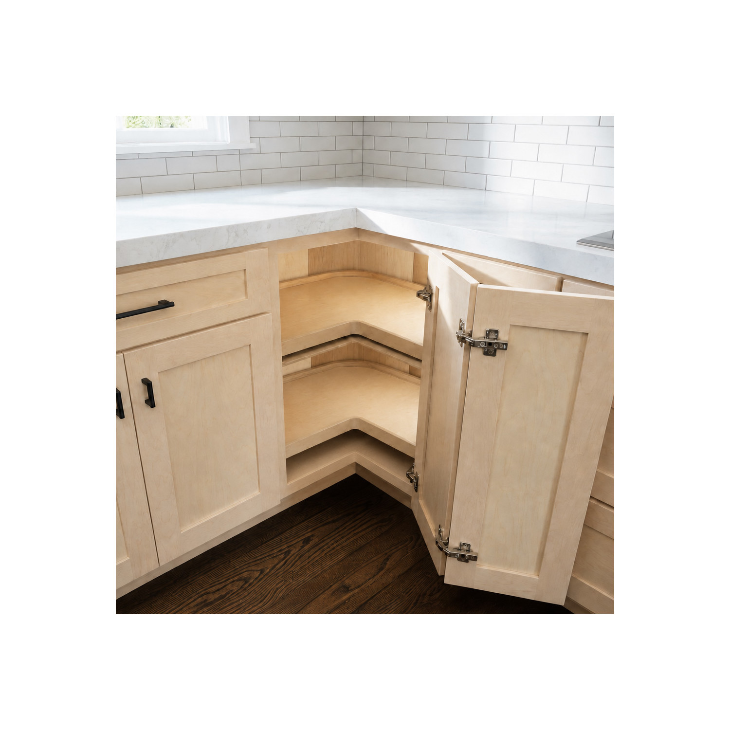 Design House Brookings Kitchen Lazy Susan Cabinet, Unfinished Birch, 36"
