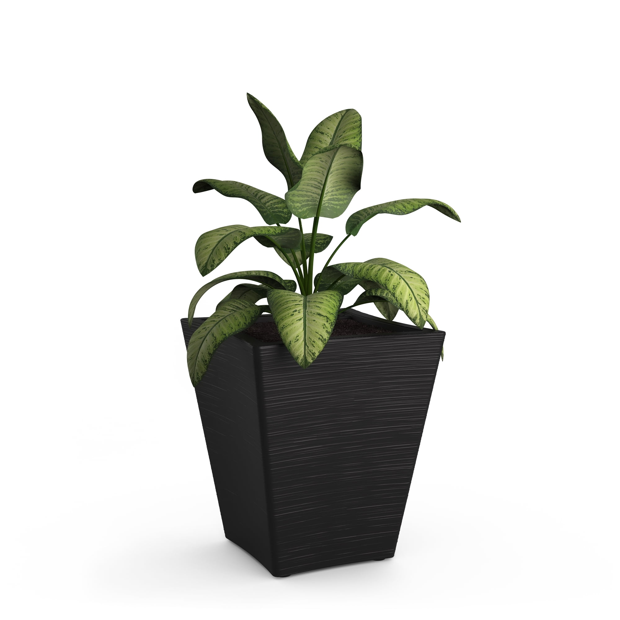 Bristol 18in Tall Planter - Black