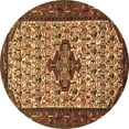 thumbnail image 1 of Ahgly Company Indoor Round Persian Brown Traditional Area Rugs, 6' Round, 1 of 4