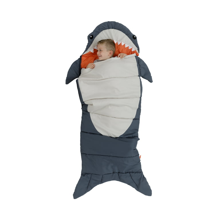 Firefly! Outdoor Gear Finn the Shark Kid's Sleeping Bag - Navy/Gray (youth  size 65 in. x 24 in.) 