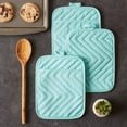 thumbnail image 4 of Heat Resistant Quilted Cotton Pot Holder with Pocket, Kitchen Pocket Pot Holder Cotton Heat Resistant Potholder Coffee Coaster Kitchen Hot Pad Oven Mitts Hot Pads Trivet, 7x9 in, 3 Pack, 4 of 6