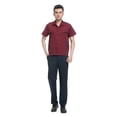 thumbnail image 2 of Mens Botón De La Manga Corta De Trabajo Uniforme De La Camisa Roja Casual 165 Vino Sunnimix camisa de los hombres, 2 of 8