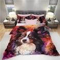thumbnail image 3 of 3 Pieces Duvet Cover Set Papillon Dog 3D Print Bedding 1 Duvet Cover 2 Pillowcases Natural Animals Comforter Sets Soft Breathable for Boys Girls Children 1tipzI, 3 of 6