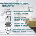 thumbnail image 2 of Juego De Sabanas Matrimoniales NubiSuave Estampadas De Microfibra De Poliester 4 Piezas Diseño Elegante Amplias Textura Suave, 2 of 5