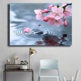 thumbnail image 4 of Mudket Water Droplet on Cherry Blossom Canvas Wall Art, Framed Floral Print, Ready to Hang Wall Decor for Bathroom Living Room Office, Serene Nature Artwork - 12"L x 8"W, 4 of 10