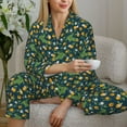 thumbnail image 6 of Lsque Crocodile And Oranges Pattern Long Sleeve Pajama Set for Women - Soft 2-Piece Sleepwear and Loungewear Set with Pockets, Comfy Nightwear-X-Large, 6 of 7