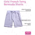 thumbnail image 2 of Real Love Girls Active Shorts Lightweight French Terry Bermuda Shorts with Elastic Waistband, 2 of 7