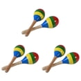 thumbnail image 1 of Maracas Hand Percussion Rattles, Wooden Rumba Shaker Musical Instrument for Kids Adults, Set of 6, 1 of 7
