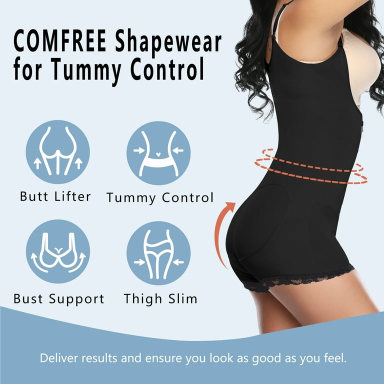 Women Shapewear Tummy Control Fajas Open Bust Butt Lifter Bodysuit Slimmer  Body Shaper Slimming Girdle Bodysuit