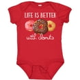 thumbnail image 3 of Inktastic Life is Better with Donuts Boys or Girls Baby Bodysuit, 3 of 5
