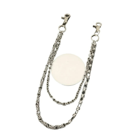 WANGQI Retro Keel Clamp Beads Stainless Steel Double-Layer Pants Chain Fashionable Men And Women One's Waist Luxury Accessories