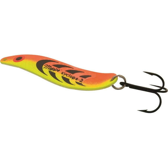 Mepps S2-OC Syclops Spoon 2-3/4" 5/8oz Plain Orange/Chartreuse, Available in five sizes
