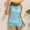 Light Blue, variant on UTSJKR Women's Lace Mesh 3 Piece Tankini Set, Conservative Sun Protection Bathing Suit with Cover Up, Modest Beachwear Blue M