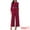 Wine Red, variant on DARING DIVA Women's Cocktail Long Sleeve Beaded Wide Leg Jumpsuits 2XL Black
