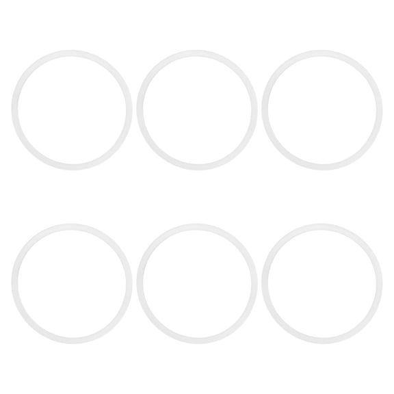 ELAYARD Set of 6 Flexible White Silicone Lid Seals for Stainless Steel Insulated Tumblers and Travel Cups
