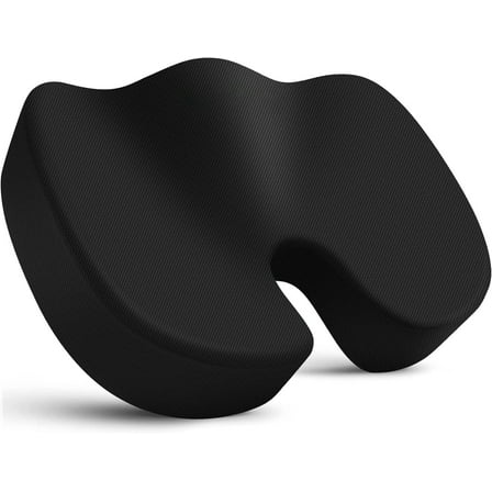 BN-LINK Seat Cushion, Office Chair Cushions Butt Pillow for Car Long Sitting, Memory Foam Chair Pad for Back, Tailbone Pain Relief (Black)