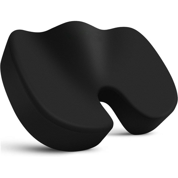 BN-LINK Seat Cushion, Office Chair Cushions Butt Pillow for Car Long Sitting, Memory Foam Chair Pad for Back, Tailbone Pain Relief (Black)