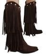 thumbnail image 4 of Fashion Western High Boots Thick Heel Tassel Stylish Footwear for Women Casual Fall and Winter Versatile Chic Long Boot, 4 of 4