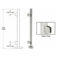 thumbnail image 6 of CRL PS42LBS Brushed Stainless 42" Steel Square Glass Clamp 90 Degree Corner Post Railing Kit, 6 of 6