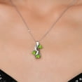 thumbnail image 3 of Gem Stone King 1.50 Ct Heart Shape Green Peridot 925 Sterling Silver Pendant With Chain, 3 of 6