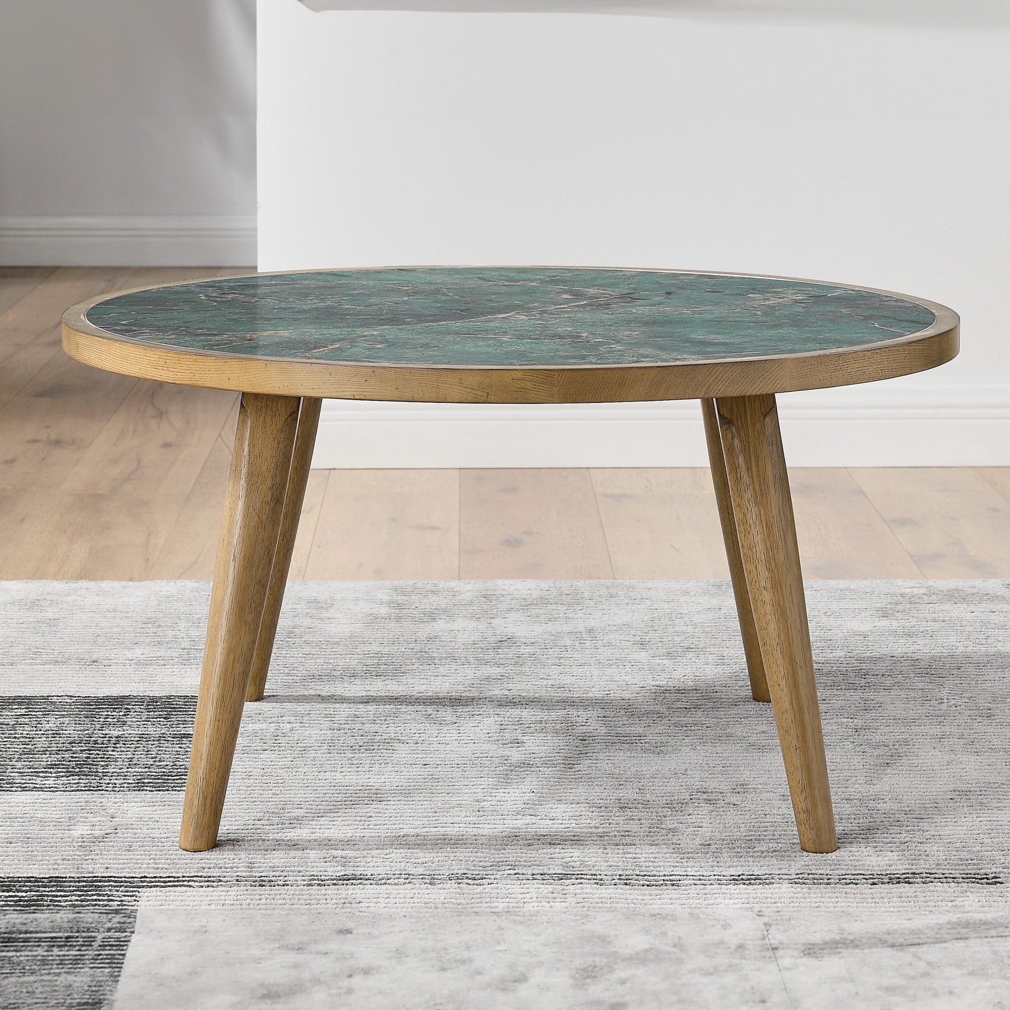 Steve Silver 34" Novato Round Coffee Table with Sintered Stone