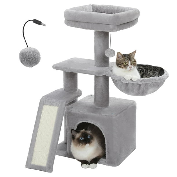 Árbol para Gatos PETEPELA Pequeño para Gatos de Interior con Rampa para Arañar