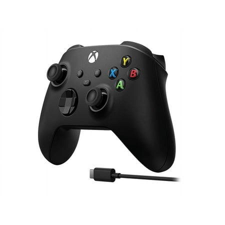 Microsoft - Xbox Wireless Controller for Windows Devices, Xbox Series X, Xbox Series S, Xbox One + USB-C Cable - Carbon Black