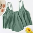 thumbnail image 2 of Women's Flounce Ruffle Tankini Bikini Set Full Coverage Double Layer Swim Bras With Adjustable Straps, 2 of 2