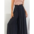 thumbnail image 4 of Women's Wide Leg Palazzo Pants, Flowy Ruffle Solid Pants - Comfortable, Breathable Fabric - For Casual & Formal Occasions - Perfect Gift for Women, 4 of 6