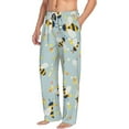 thumbnail image 2 of Fotbe Men'S Beesclassic Pajama Pants With Elastic Waist And Drawstring Pockets，Pajama Pants Mens Lounge Pants Super Soft, 2 of 9