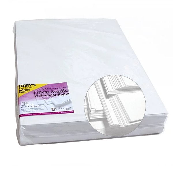 Cold Press 110 Sheet BONUS Pack Richeson Studio Watercolor Paper Packs 135 lb