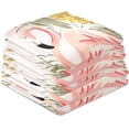 thumbnail image 4 of GZHJMY Tropical Pink Flamingo Birds Pineapples Hibiscus Flowers Bouquets Palm Leaves Kitchen Towels Set of 1 Hand Towels Tea Towels Ultra Absorbent for Cleaning Washing Drying Dishes Tablew, 4 of 7