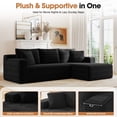 thumbnail image 5 of Aukfa Modular Sectional Sofa with Chaise, 95" Boneless Cloud Couch for Living Room, Black, 5 of 8