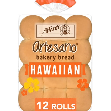Alfaro's Artesano Hawaiian Dinner Rolls, 12 count, Honey Dinner Rolls, 18 oz Bag