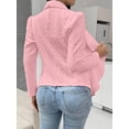 thumbnail image 6 of Guluxicc Women's Tweed Blazer Jacket - Collarless Open Front Fully Lined Elegant Fitted Fashion Casual Work Coat, 6 of 7