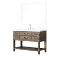 thumbnail image 6 of Grey Oak Single Bath Vanity 48 In. W X 22 D, White Quartz Counter, Faucet, 46 Mirror - Modern Bathroom Accessory In., Surface, Furniture, 6 of 7