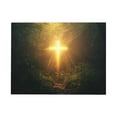thumbnail image 2 of CozyNet Radiant Cross Glowing In A Dark Forest, Symbolizing Guidance, Hope, And Holy Divine Strength Wall Art Prints With Frame Canvas Perfect for Living Room & Bedroom, Wall Decor 16"x20", 2 of 10