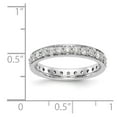 thumbnail image 5 of 14K White Gold Ring Band Eternity Diamond Round Polished Vintage 1ct , Size 5, 5 of 5