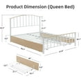 thumbnail image 2 of ChaoLink Full Size Platform Bed Frame with 4 Storage Drawers Queen Platform Bed Frame with Headboard and Footboard, MattressWhite, 2 of 7