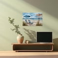 thumbnail image 3 of ZHONGYUTONG Beach Canvas Wall Art for Bathroom Coastal Pictures for Wall Seascape Paintings Seaside Print for Living Room Decor Framed (20.00" x 30.00"), 3 of 5