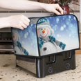 thumbnail image 5 of Cauagu Christmas Snowman In The Snow for 4 Slice Toaster Cover (11.4''×7.9''×7.5'') Bread Machine Cover Toaster Protector Kitchen Appliance Dust Cover, 5 of 7