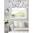 thumbnail image 6 of Curtain Valance for Windows, Spring Farmhouse Khaki Navy Blue Leaves Kitchen Valances Rod Pocket Short Curtains, Country Plants Window Valance for Bedroom Bathroom Living room 42x12in, 6 of 9