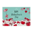 thumbnail image 2 of RBCKVXZ Valentine's Day Meal Mat Restaurant Table Mat Linen Printed Insulation Mat Western Mat Candlelight Dinner Decoration 18x12in, 2 of 6