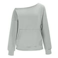thumbnail image 2 of FAIWAD Sweatshirt for Women Trendy Oversized Off the Shoulder Pullover Tops Trendy Comfy Fall Winter Outfits, 2 of 8