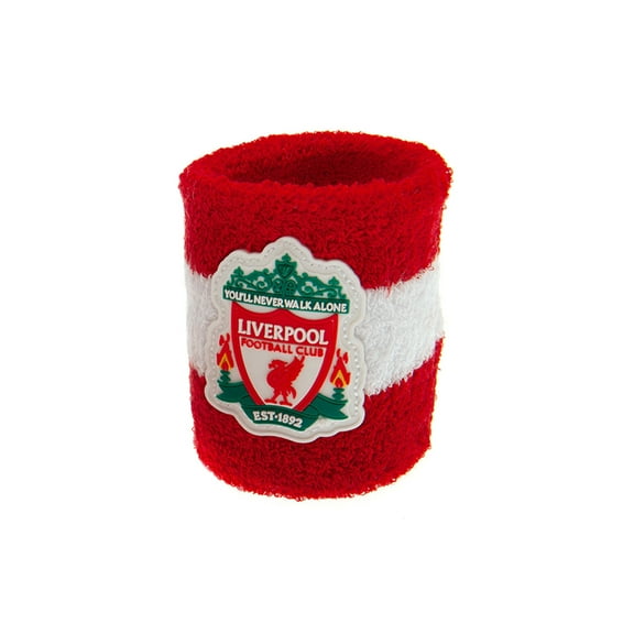 Liverpool FC  Adult Crest Cotton Wristband (Pack of 2)