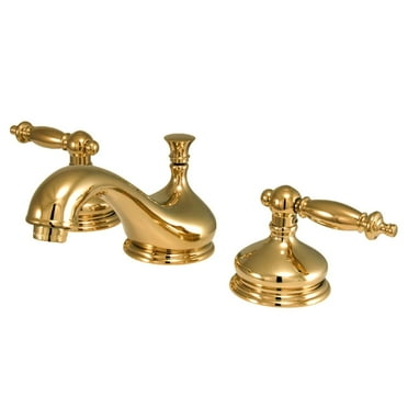 Kingston Brass  Heritage 8 in. Widespread Bathroom Faucet in Polished Brass